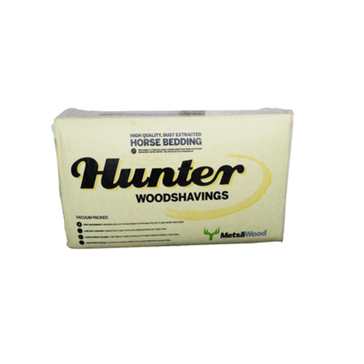 Hunter Woodshavings are a highly dust extracted equine bedding that consist of softflake. It is made from virgin softwood timber using sustainable, untreated sources. 

Hunter Woodshavings have an exceptional spread volume due to the baling process and extremely low dust content. The shavings are vacuum packed under extreme compression. With no timber debris or external shavings being allowed into our bales.


The clean, white flakes discolour when wet, making them easy to find and remove, minimising waste and saving you time. The highly absorbent flakes reduce the amount of wet bedding in your stable, meaning this maintains a dryer top layer for greater comfort for your horse's hooves, and protection for their lungs against ammonia.