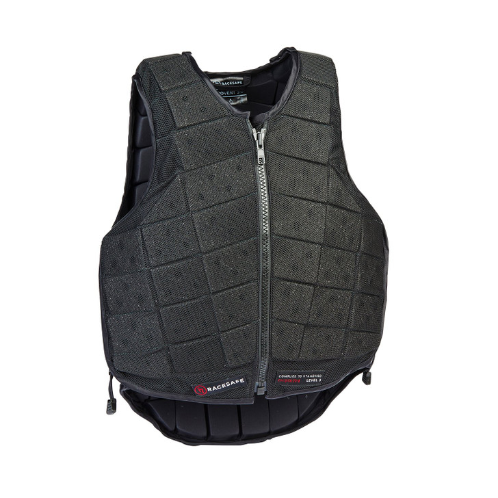 Racesafe ProVent 3.0 Adult is racesafe's lightest ever Level 3 protection, developed using the latest foam combinations & technology. It offers the highest European & BETA 2018 Level 3 protection, along with great flexiablity due to independently hinged sections combined with elasticated adjustment this creates unique levels of movement & comfort. The ProVent Body Protector is a breathable body protector as heat generated is released via the perforated protection & breathable net outer.