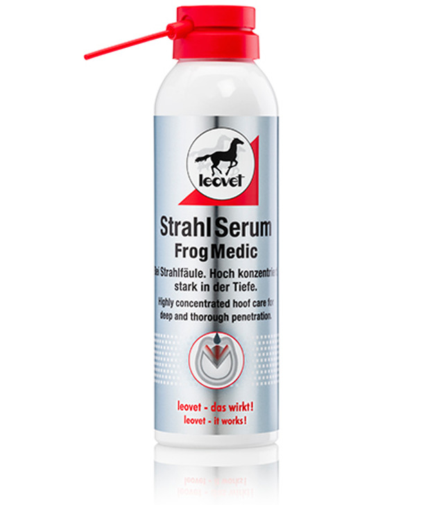 FrogMedic is specifically designed for use in acute cases: it penetrates deeply, spreading into the grooves and into small fissures, thus reaching decayed spots. FrogMedic blocks out sogginess and stops deterioration. It dries the frog so that healthy tissue can grow back.