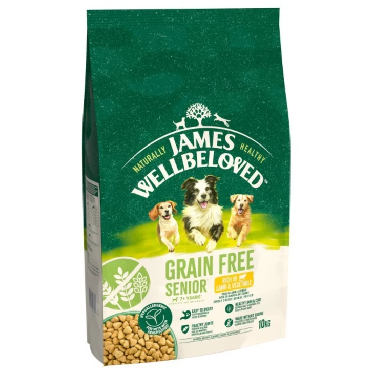 James Wellbeloved Lamb & Veg Grain Free Senior 10kg
