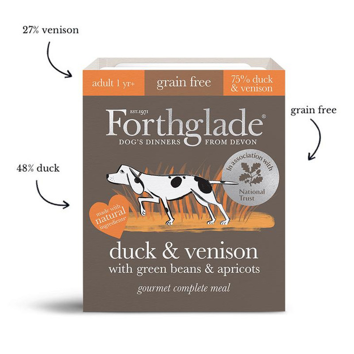 A delicious mix of gently steamed good quality duck & venison paired with delicious fruit & vegetables makes this recipe a real treat at dinner time! Designed for sensitive tummies and completely free from artificial colours, flavours & preservatives our grain free recipes are free from junk & fillers and support a healthy natural diet whilst containing everything your dog needs to stay happy and healthy.