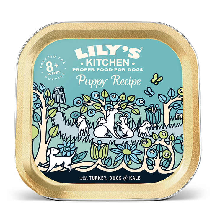 Made with lots of freshly prepared turkey and duck, wholesome fruit and veg has alos been included for extra nourishment. Sweet potato and pumpkin are great sources of carbohydrate that will keep your puppy sustained and full of energy, while salmon oil provides the natural omegas 3 & 6 that help with growth and development.

You won’t find any nasty meat meals or fillers in this recipe, just natural, delicious ingredients (and it’s grain free, too). It has exactly the right levels of protein, calories and fat that growing pups need to help them stay healthy and on top form for all that learning and training to come.