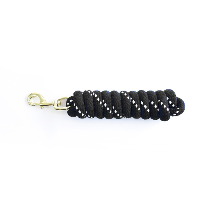 This high quality double braided round cotton lead rope offers luxurious comfort and is available in a range of colours with a brass plated swivel bolt snap.