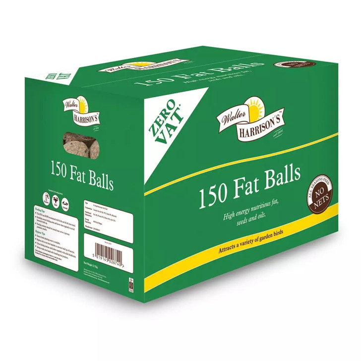 Walter Harrison’s Fat Balls provide a wholesome food source made from high energy nutritious fat, seeds and oils.