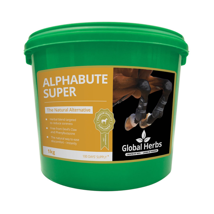 AlphaBute Super is a fast-acting, soothing supplement that aids the body’s natural recovery process. This specially formulated herbal blend provides extra comfort for muscles, joints, backs and tendons. Can be used for any part of the body that requires additional support. AlphaBute Super is free from Penylbutazone and Devil’s Claw. Suitable for all horses and ponies.