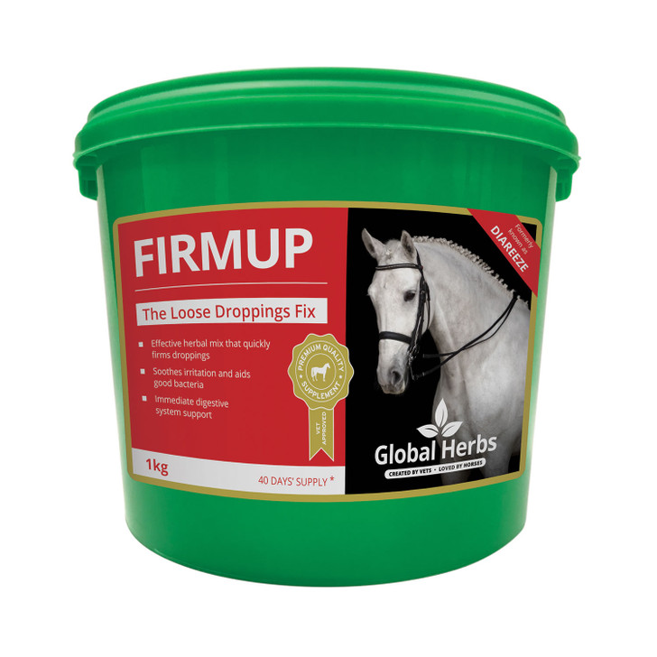 FirmUp helps to maintain normal and healthy droppings. FirmUp works quickly to encourage firmer stools. This natural herbal supplement has a gentle and soothing action which supports the growth of good bacteria in the gut. Ideal for use when the grass becomes rich or where there are other feeding concerns.