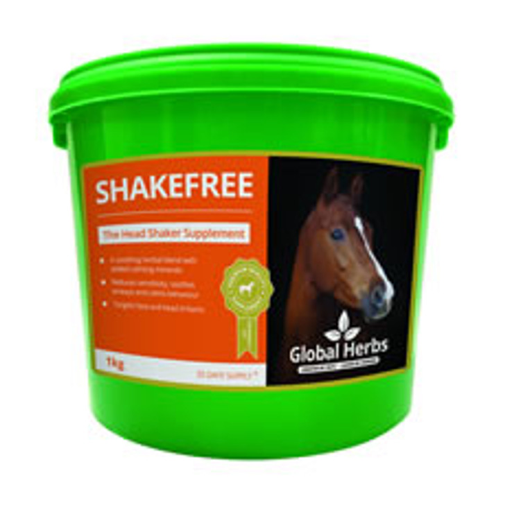 ShakeFree is an effective nutritional supplement for horses that need assistance with head, nose and eye comfort. The specially formulated palatable supplement helps to soothe and maintain skin condition and sensitive membranes. ShakeFree promotes normal behaviour and helps to calm nerves. ShakeFree offers quick and effective results and can be used all year for ongoing support. Suitable for all horses and ponies.