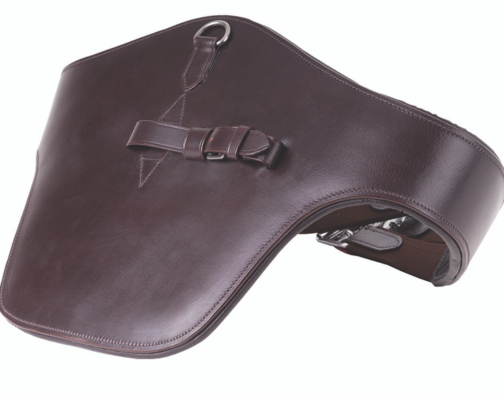 The Windsor Leather Stud Guard Girth is a quality leather comfort padded girth perfect for use on the flat and when jumping to offer exceptional comfort to your horse throughout performance.

Designed with a high quality leather it features elasticated ends with stainless steel fittings for a comfortable yet secure fit. The padded lining offers comfort to your horse and the anatomical shape promotes freedom of movement.

Featuring a D-ring and buckle attachments for a martingale or training aids, this girth will compliment your existing tack beautifully.