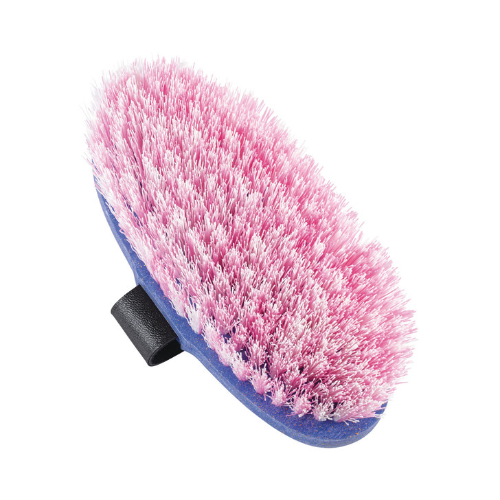 Ponylove brush, blue, glitter. Brush with a convenient Hand Strap and pink and white coloured bristles.