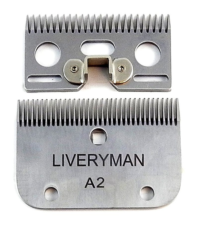 Liveryman Medium (A2) blades leave approx. 2.3mm of hair and would be suitable for the following when clipping horses:

The first clip of the season
Clipping pink skinned horses
Clipping naturally thick/coarse coated horses (Not Cushings - Please use an A6 Coarse blade for this)
Compatible with most Liveryman, Wolseley and Liscop machines.