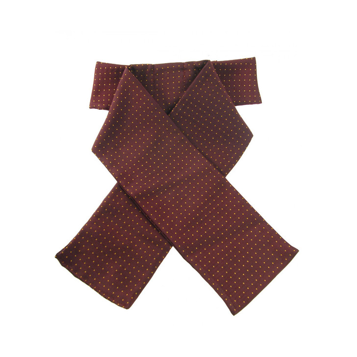 A jacquard woven, ready tied stock made from 100% polyester. Designed in different colours to complement your jacket. Includes a buttonhole to attach to a shirt.
