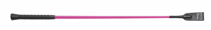 Threaded stem whip featuring an easy to hold rubber grip handle and leather keeper. Length: 26.5 (67cm).