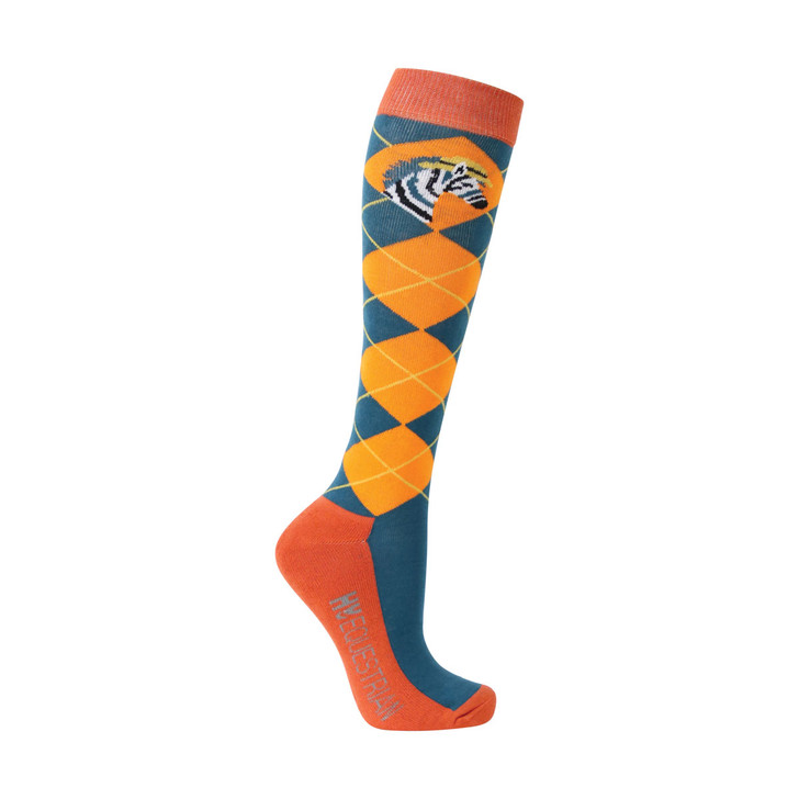 Take a walk on the wild side with this pack of three socks, part of the Born to be Wild collection. The first socks features and argyle print with zebra head; the second is zebra print in safari orange with the ‘Born to be Wild’ slogan; the third sock is covered in the fun Born to be Wild print! All socks feature padded feed, matching heel, toe and cuff and have added bamboo – known for its antibacterial, moisture wicking properties.