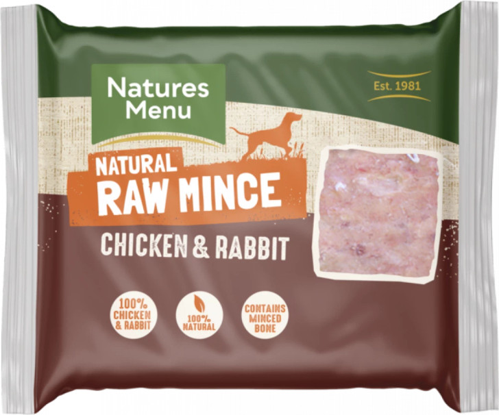 Mix it up with our quality minced chicken and rabbit, a delicious alternative to single-protein meals. Includes minced raw bone for added nutrition.