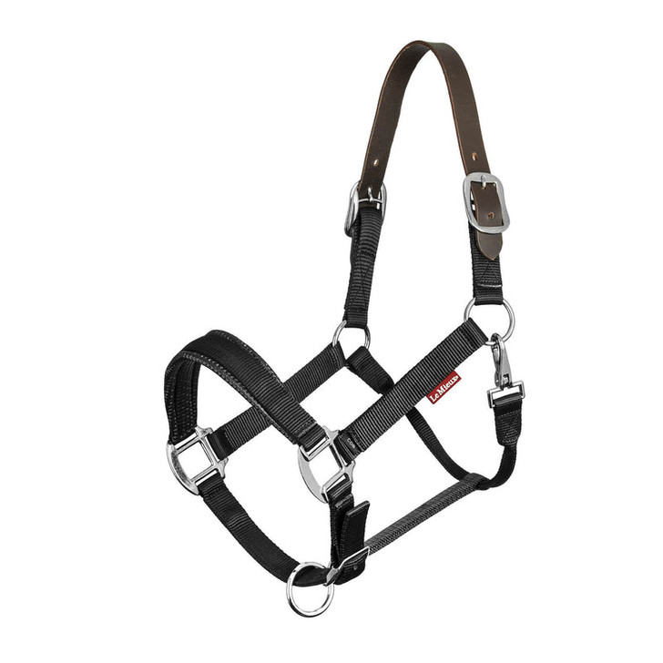 Safe and easy headcollar to use for turnout. Gives peace of mind if horses's ever get caught up in the field, or for tying up difficult horses & ponies. Ideal for educating youngsters and those with established bad habits. Leather pressure release mechanism breaks under heavy load avoiding serious injury. Smart enough to use for traveling turnout & shows.