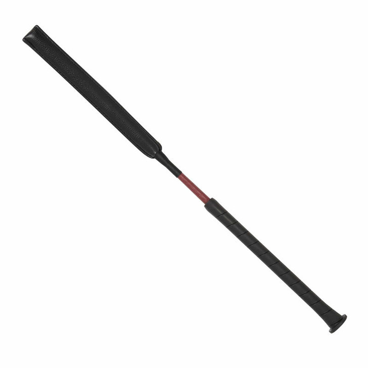 A stylish jumping and general purpose whip with kind, shock absorbing gel end pad covered with soft PU leather. A generous groved rubber grip handle offers great grip whatever the weather. The whip shaft is counter-balanced making it comfortable to hold and use.

The LeBaton Whip is is legal under new 2020 British Showjumping Competition Rules.