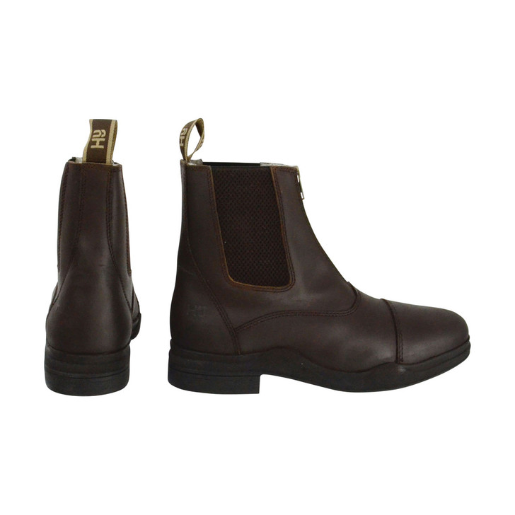 Made from water resistant wax leather and robust sole, these practical jodhpur boots are incredibly durable and practical. Featuring a fleece lining to keep your toes and feet toasty and warm, front zip for ease of putting on and taking off and elasticated side gussets for added comfort. These super jodhpur boots are snug and stylish, ideal for everyday use or for best.