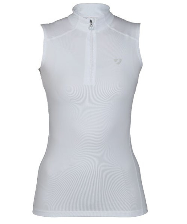 Stay cool while working up a sweat in this sleeveless base layer with a perforated back for increased ventilation. Style detail: main fabric UPF50+, ¼ zip, fitted shape, flatlock seams, Aubrion emblem.