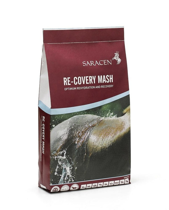 Re-Covery mash is a quick soaking mash formulated to encourage drinking and intake of electrolytes and soluble fibres. Re-Covery mash contains beet pulp, soya hulls and lucerne, all of which are easily digested and important for normal gut function. Ideal for feeding to encourage fluid intake after heavy work, for foaling mares, following transport or at times of stress, such as foal and yearling sales. Re-Covery mash is highly palatable with a banana flavouring to tempt fussy feeders.