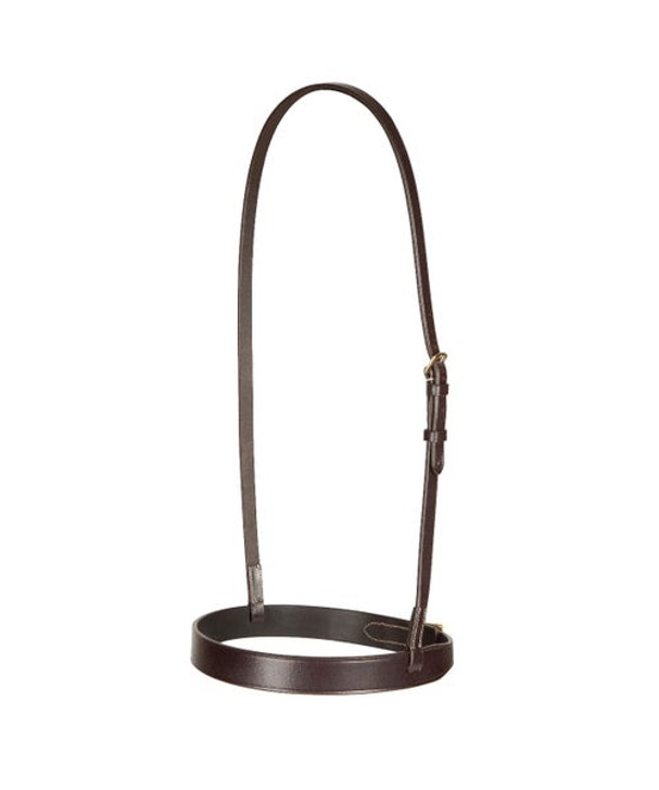 A traditionally styled wide, flat Berrington noseband looks the part on the hunting field, in the show ring, or for everyday riding. Characterised by feature stitching detail, Salisbury leatherwork is synonymous with quality. Vegetable tanned leather for a more sustainable finish. Black leatherwork features stainless steel fittings, Australian Nut leatherwork has brass fittings.