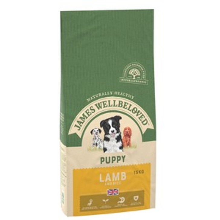 Great for resolving loose bowels and easier to scoop the poop. It contains none of the ingredients that cause most food allergies (i.e. no beef, wheat or dairy products).

As the Jame Wellbeloved Puppy is a hypo-allergenic food, it is able to soothe skin irritations, loose bowels and help improve digestion. It also contains activity-balanced proteins to help calm hyperactive behavior. Delicious lamb gravy with the taste that dogs love.
