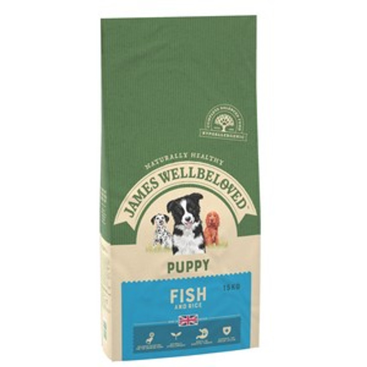 James Wellbeloved Ocean White Fish And Rice Puppy 15kg