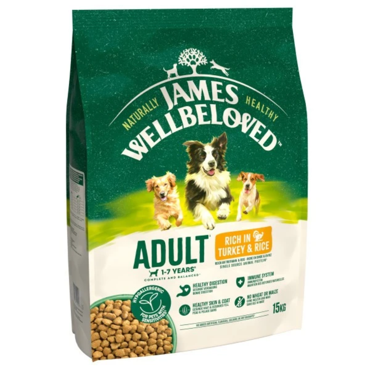James Wellbeloved Turkey and Rice Adult 15kg