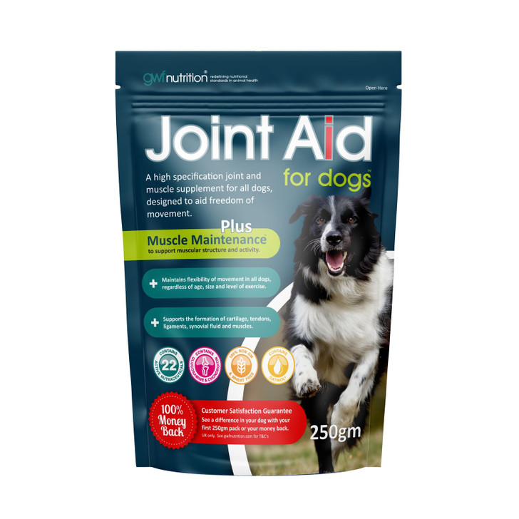 A high specification joint care supplement for dogs designed to support active and ageing joints. With Muscle Maintenance to aid mobility.