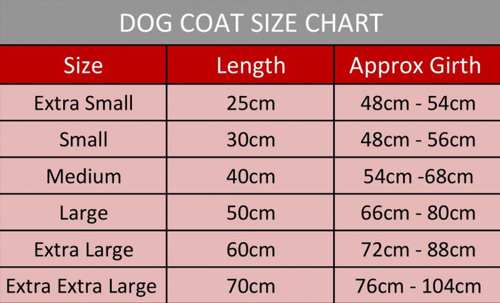 Quilted dog coat, slightly padded with a smooth breathable nylon lining. Easy touch tape chest and belly fastening with soft elastic leg straps. There is a small zip on the top of the coats for safe securing to a harness if needs be.
Finished with a cute collar around the neckline.