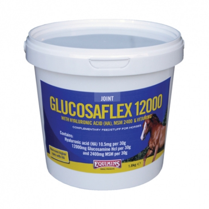 An improved specification with higher levels of Glucosamine Hcl and MSM.

Glucosaflex 12000 supplies nutritional support for cartilage and tendons and helps maintain healthy joints. Contains 12000 mg of Glucosamine Hcl and 2400mg MSM per 30 gram serving.