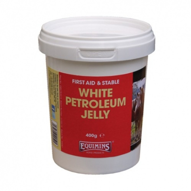 Equimins White Petroleum Jelly is available in 400g and 800g tubs.