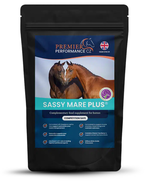 Sassy Mare Plus®  is formulated with a specific blend of herbs, minerals, vitamins and amino acids.

Hormones in mares can lead to ‘stroppy’, unwilling behaviour, sometimes making a horse difficult to handle and resulting in a reduction in performance.

Sassy Mare Plus contains Chaste Tree Berry (also known as Agnus Castus), a plant that has been recognised for many years for its benefits in supporting correct hormone levels.

Raspberry Leaf is a multi-beneficial herb that helps to support and soothe your mare’s temperament. Our Sassy Mare Plus formula contains high quality raspberry used to help maintain a naturally healthy temperament, support muscles and maintain calm. Helps with her “moodiness” and to keep her comfortable.

Black Cohosh is traditionally used to promote balanced levels of hormones throughout your mare’s cycle and soothe the reproductive tract. Milk thistle is rich in antioxidants and supports a healthy liver, aids kidney and pancreatic health.

Contains no chemicals, fillers, binders or any known prohibited substances as defined by the FEI.