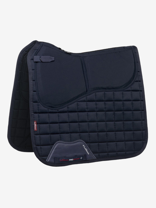 The Pro-Sorb System is now available with the Close Contact & Dressage plain squares. Utilising the same system of insert pads they offer flexibility for adjustment or merely more cushioning under the saddle.
 

D-Ring straps are contoured to give better fit and allow breast plate attachments Inner layer improves sweat wicking properties. Double velcro girth straps with optional inner locking loop to prevent slipping. Swan neck design & strengthened girth protection area.
 

These high quality squares have been designed for the competitive rider, offering style, durability and maximum fabric performance.
 

The Pro-Sorb square in Dressage and Close Contact shape comes with two sets of four memory foam insert pads at 9mm & 13mm