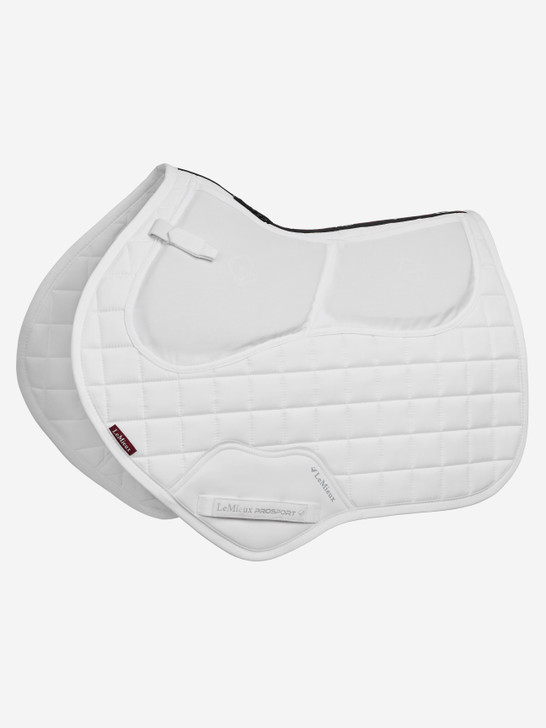 The Pro-Sorb System is now available with the Close Contact & Dressage plain squares. Utilising the same system of insert pads they offer flexibility for adjustment or merely more cushioning under the saddle.


D-Ring straps are contoured to give better fit and allow breast plate attachments
Inner layer improves sweat wicking properties
Double velcro girth straps with optional inner locking loop to prevent slipping
Swan Neck Design & Strengthen girth protection area.


These high quality squares have been designed for the competitive rider, offering style, durability and maximum fabric performance. The Pro-Sorb square in Dressage and Close Contact shape comes with two sets of four memory foam insert pads at 9mm & 13mm as shown in the additional picture.