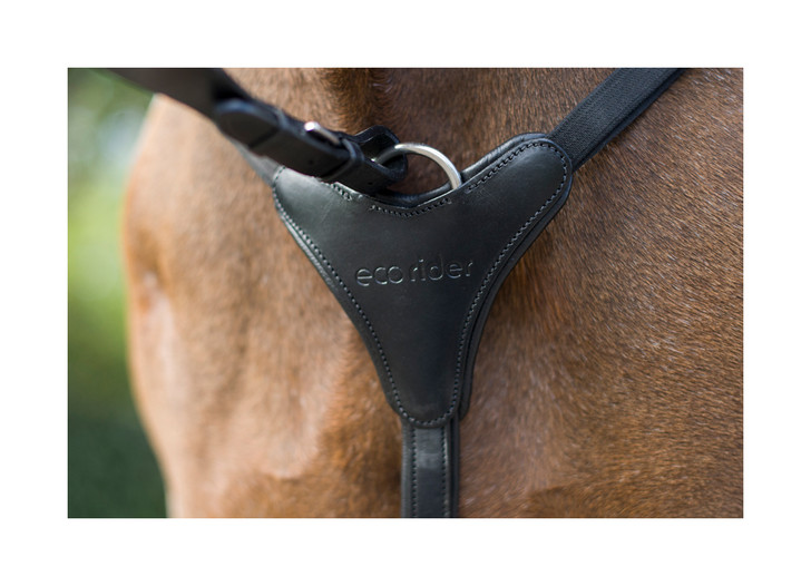 Lovely soft supple leather breastplate with protective padding and elastic for comfort.