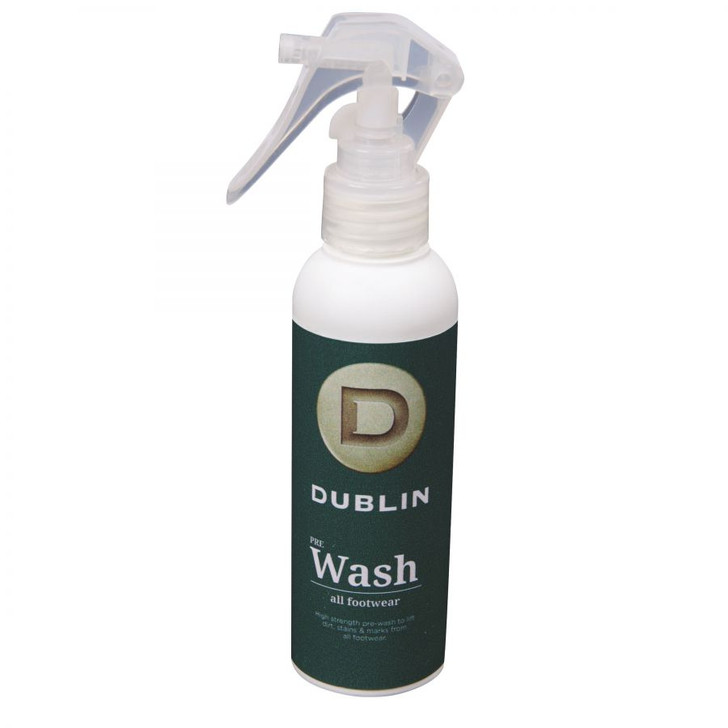 The Dublin Pre Wash Spray provides a high strength pre-wash to lift dirt, stains & marks from all footwear