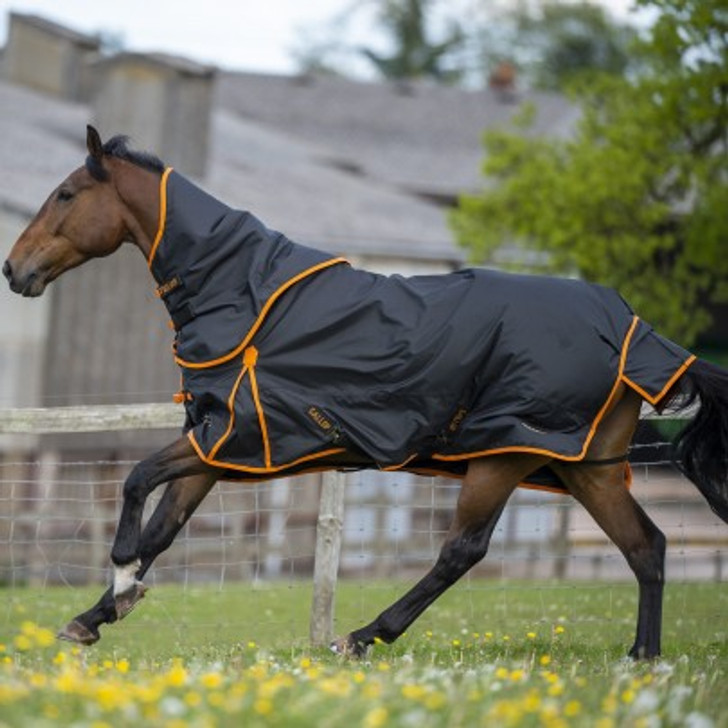 A new addition to the Trojan range; the 100g Dual Set offers greater flexibility thanks to its detachable neck cover, with benefits of layering in changing weathers. The included neck cover fastens with elasticated touch close straps. This rug set is a must for Spring/Autumn, and features all of the benefits of the Trojan range: 600D waterproof breathable ripstop outer, shoulder pleats for ease of movement, adjustable buckle chest straps, cross surcingles, and tail flap.
Equipped with safety breakaway elasticated detachable leg straps

• 600 denier ripstop outer
• 100gsm insulated full
• Detachable neck cover
• Waterproof
• Breathable
• Nylon lining
• Cross surcingles
• Equipped with safety breakaway elasticated detachable leg straps
• Tail flap
• Shoulder pleat to reduce rubbing
• Double buckle breast fastenings,