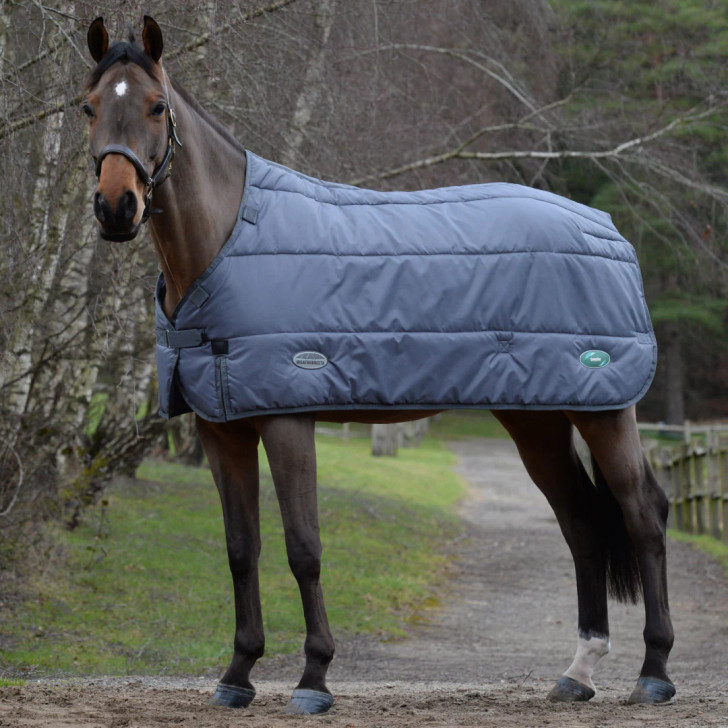 Versatile layering system ensures you can remove or add a layer so your horse is comfortable whatever the weather. The WeatherBeeta Green-Tec Liner Medium features a strong 150 denier recycled liner with 200g recycled polyfill, with a single touch tape front closure and 4 touch tape tabs on the neck to keep it in place. Clips at the rear allow for easy optional layering with attachments to add to leg straps or tail cord. The gusset is compatible with both freedom system and traditional side gusset designs and is quilted to keep the polyfill in place. Compatible with WeatherBeeta Green-Tec, ComFiTec Ultra Cozi III, Ultra Tough III, Premier Free II, Plus Dynamic II and PP Channel Quilt II. Made from 170 plastic bottles