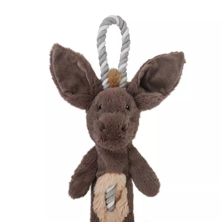 Treat your dog this season to our festive donkey tug toy! Your dog will absolutely love tossing, tugging or even snuggling this adorable character with its variety of textures.

Multi-textured festive dog toy - perfect for tossing, tugging or snuggling.
Large dog toy with rope core crinkle body, a real treat for dogs who love to chew!
Super soft plush exterior that crinkles, providing even more engagement!
The head is a squeaker, allowing your pup to enjoy extra active play
Super soft and durable toy, with multiple grabbing points for you and your dog!
