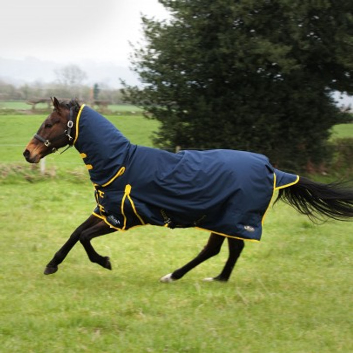 This Trojan 200g Combo rug is a perfect rug for the cool Spring/Autumn weather, suitable for all horses. This fantastic value for money is the perfect `in between’ rug. The 200g fill helps keep the cold weather from the horses back without overheating it. Featuring a waterproof, breathable outer and shoulder pleats, your horses will be satisfied.