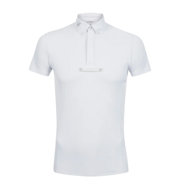 The Monsieur Competition shirt offers high performance through and through.
Made from a luxurious, technical base material that moves as you move, it effectively regulates heat and moisture through strategically placed laser cut vents under the arm and around the collar for maximum air flow.
The bonded seams reduce friction against the skin making it ultra comfortable and streamlined.
Finished off with classic detailing such as the concealed button stand for a sleek look.