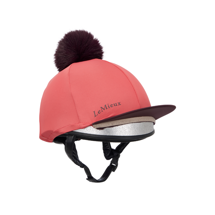 LeMieux Classique Pom Hat Silk Cranberry