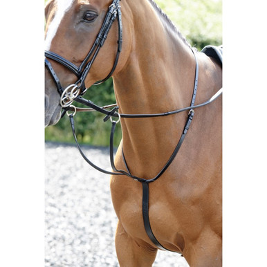 Martingale De Course Whitaker Barton - Cuir Noir Ou Marron - Taille Cob / Full - Neuf