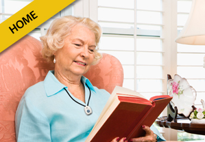 elderly woman with Medical alert necklace