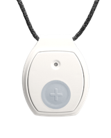 Medical Alert Lifeline button with pendant necklace lanyard.