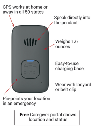 product mobile life-saving medical alert system with gps