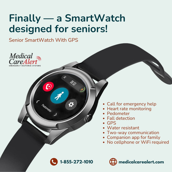 smart watch designed for seniors - easy to use, call for emergency help