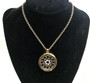 Antique Gold Medical Alert Necklace Jewelry Pendant Holder