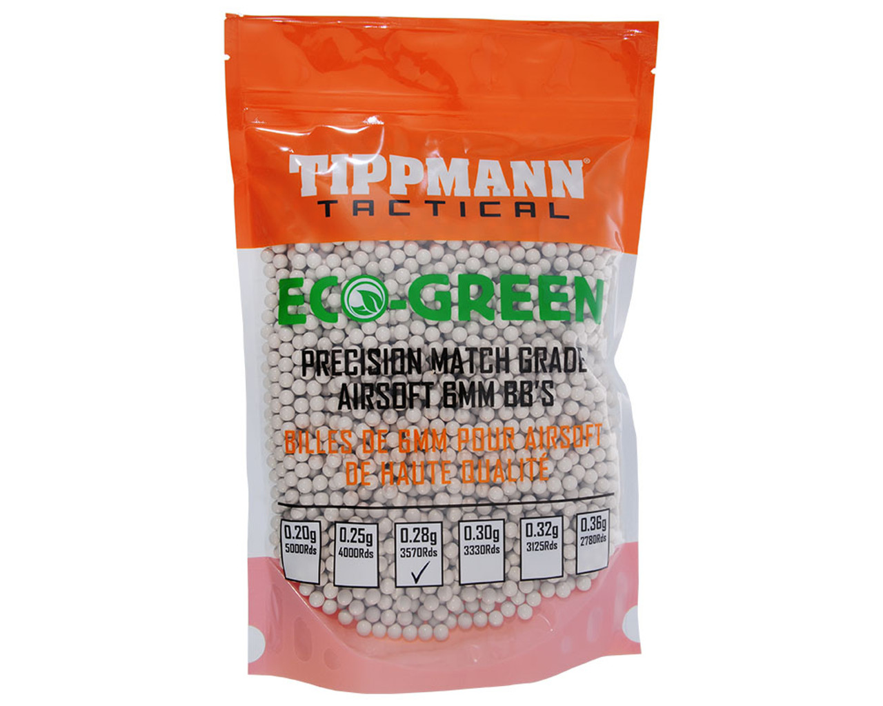 Tippmann Tactical Eco Airsoft BB's 3,570 Rounds .28g White (65532)