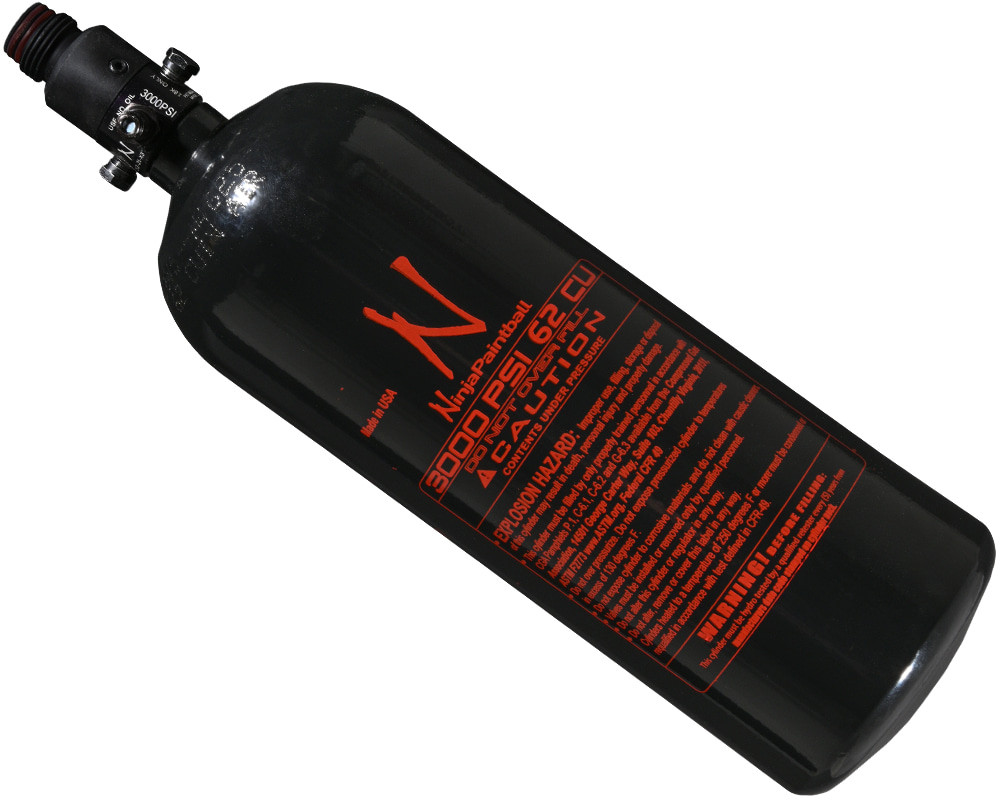 クエスト2 Ninja Compressed Air Tank - Aluminum Flat Bottom - 62/3000